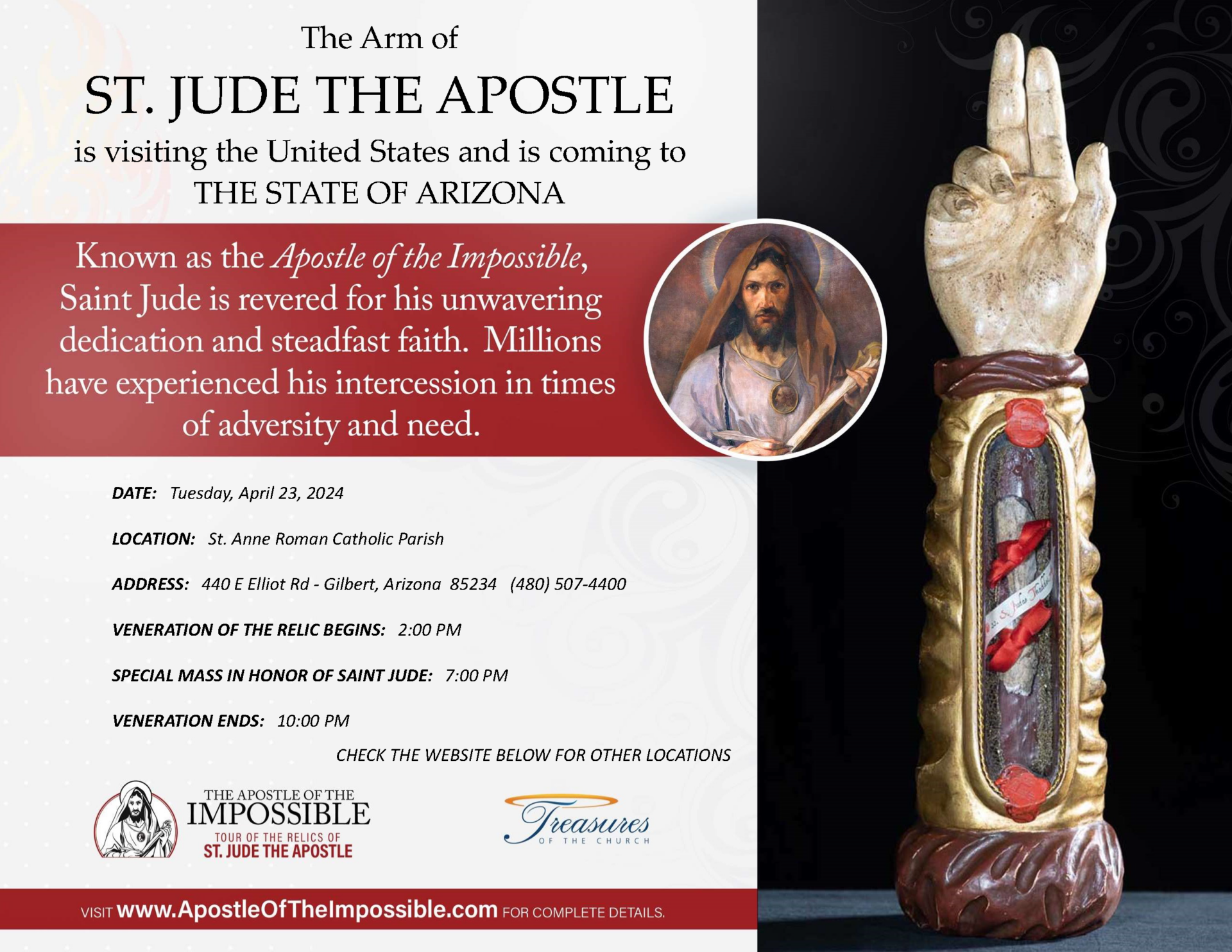 The Apostle Of The Impossible Tour Of The Relics Of St Jude The