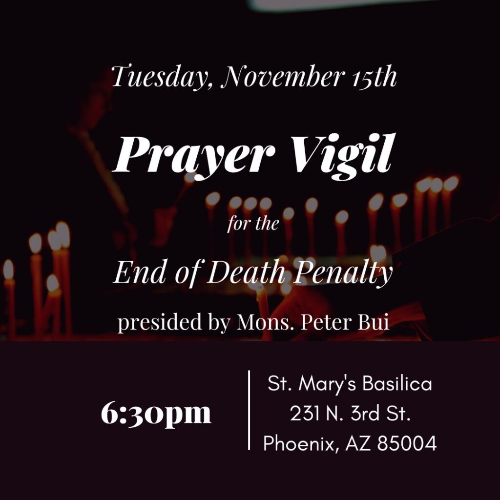 Prayer Vigil for the End of Death Penalty The Catholic Sun