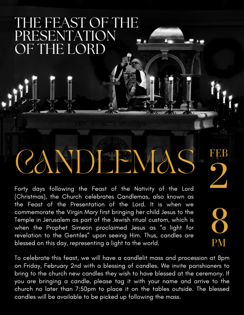 Candlemas The Feast of the Presentation of the Lord Holy Spirit