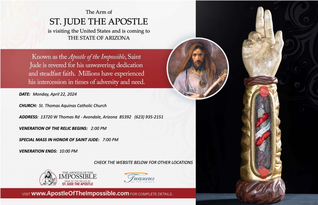 Tour of the Relic of St. Jude the Apostle - The Catholic Sun